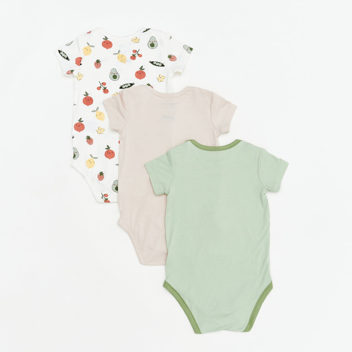 Not Too Big Farm To Table Short Sleeve Bodysuits - 3 Pack
