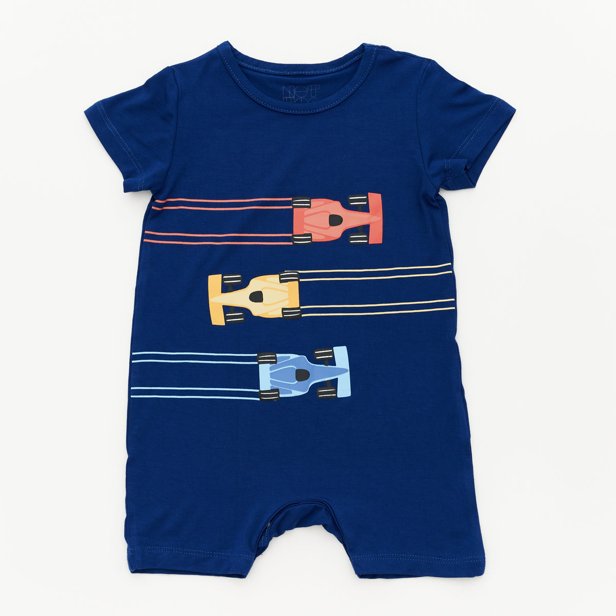 Not Too Big Tiny Racer Short Sleeve Rompers- 2 Pack