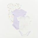 Princess Short Sleeve Bodysuits - 3 Pack