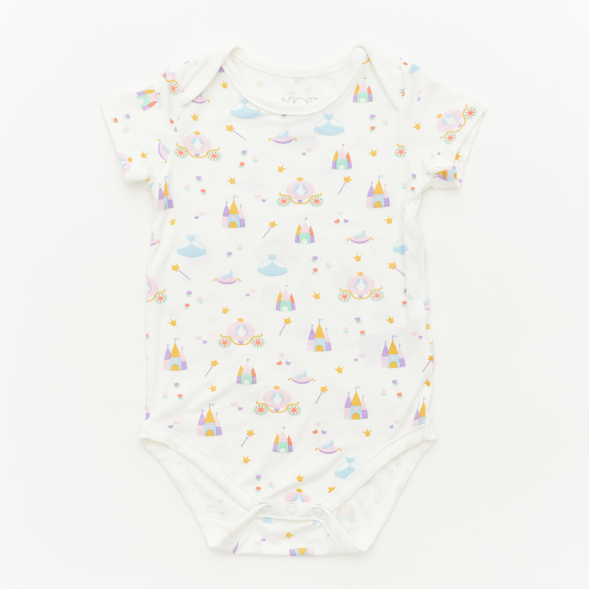Princess Short Sleeve Bodysuits - 3 Pack
