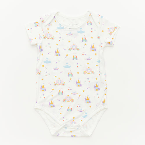 Princess Short Sleeve Bodysuits - 3 Pack