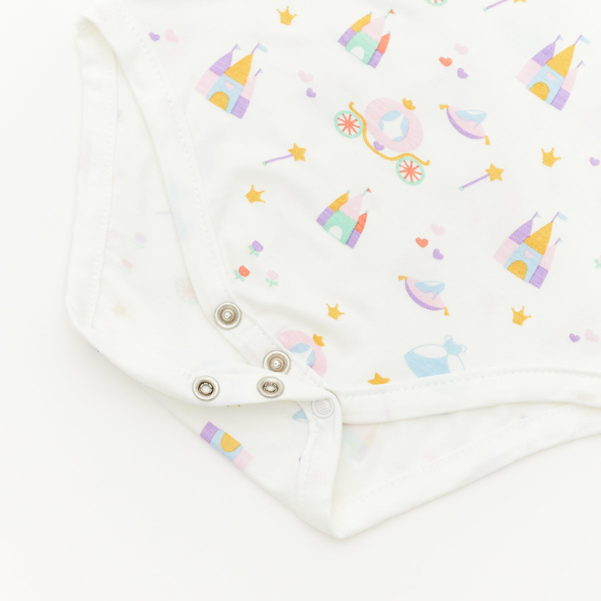 Princess Short Sleeve Bodysuits - 3 Pack