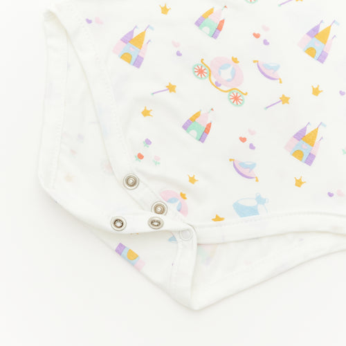 Princess Short Sleeve Bodysuits - 3 Pack