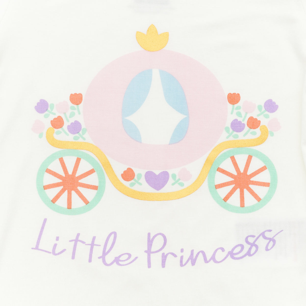 Princess Short Sleeve Bodysuits - 3 Pack