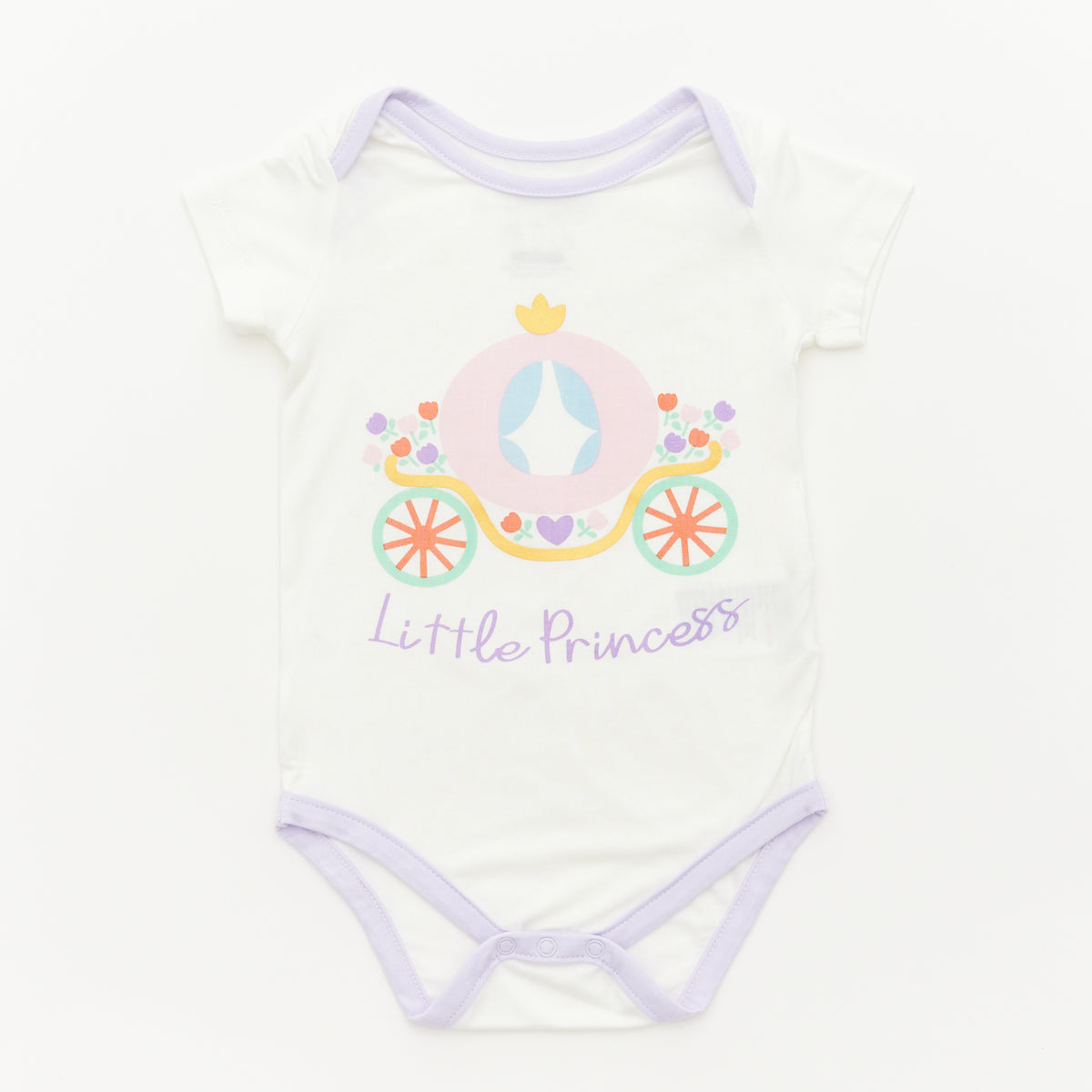 Not Too Big Princess Short Sleeve Bodysuits - 3 Pack