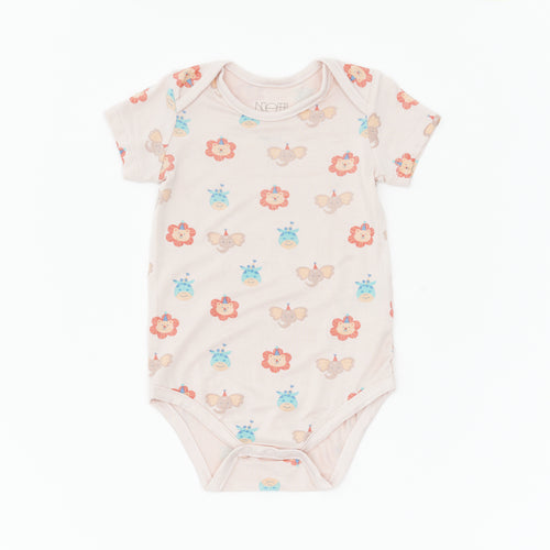 Safari Party Short Sleeve Bodysuit - 3 Pack