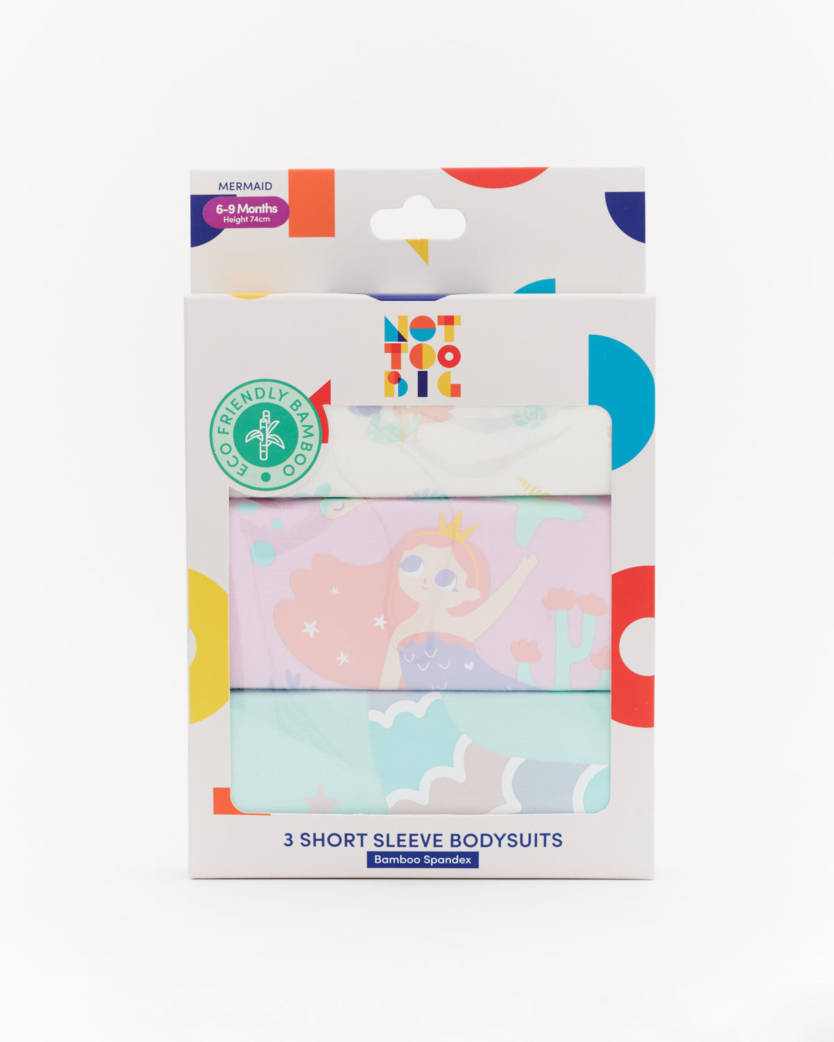 Not Too Big Mermaid Bodysuit - 3 Pack