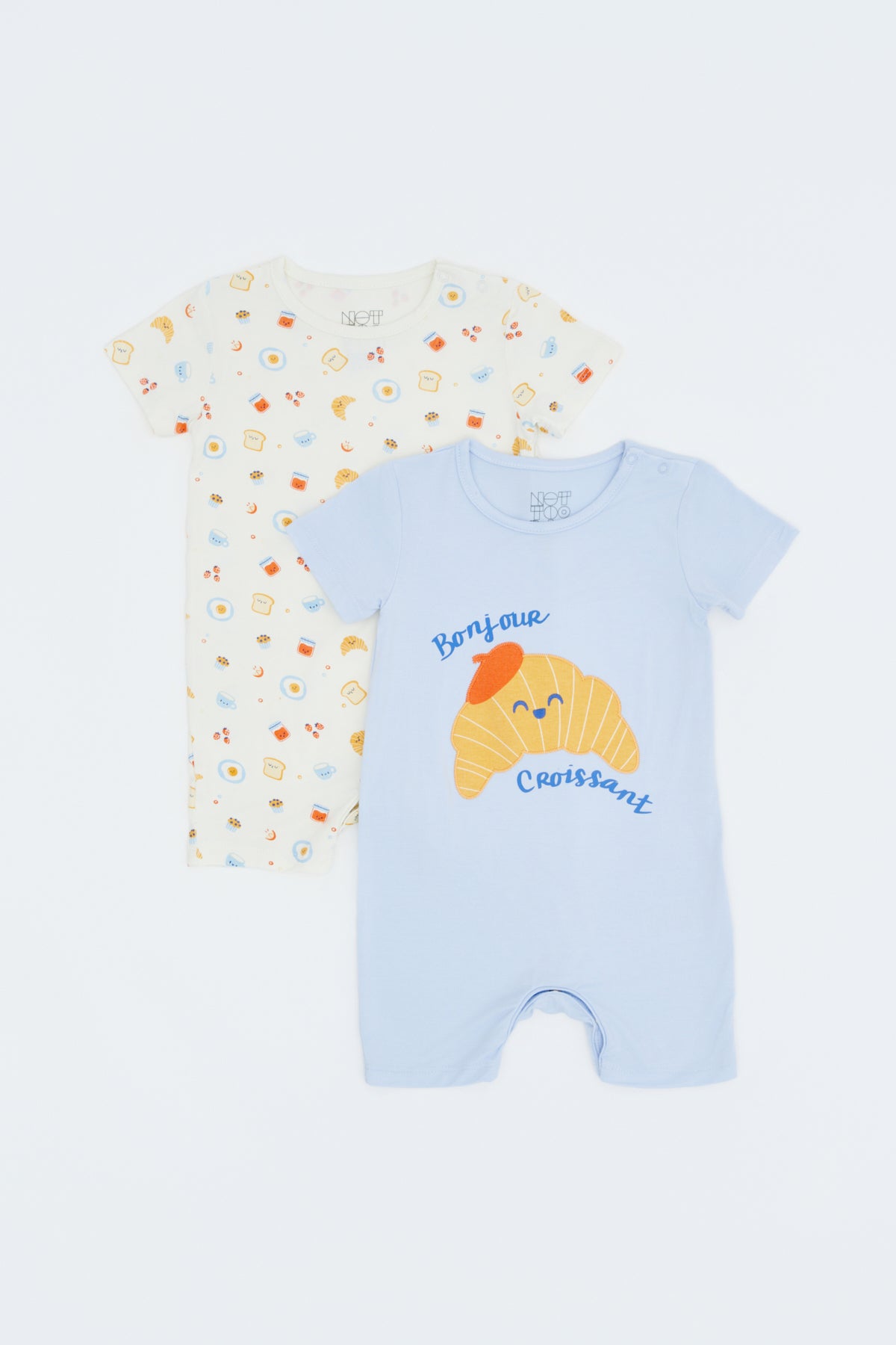 Not Too Big Breakfast Bunch Romper - 2 Pack