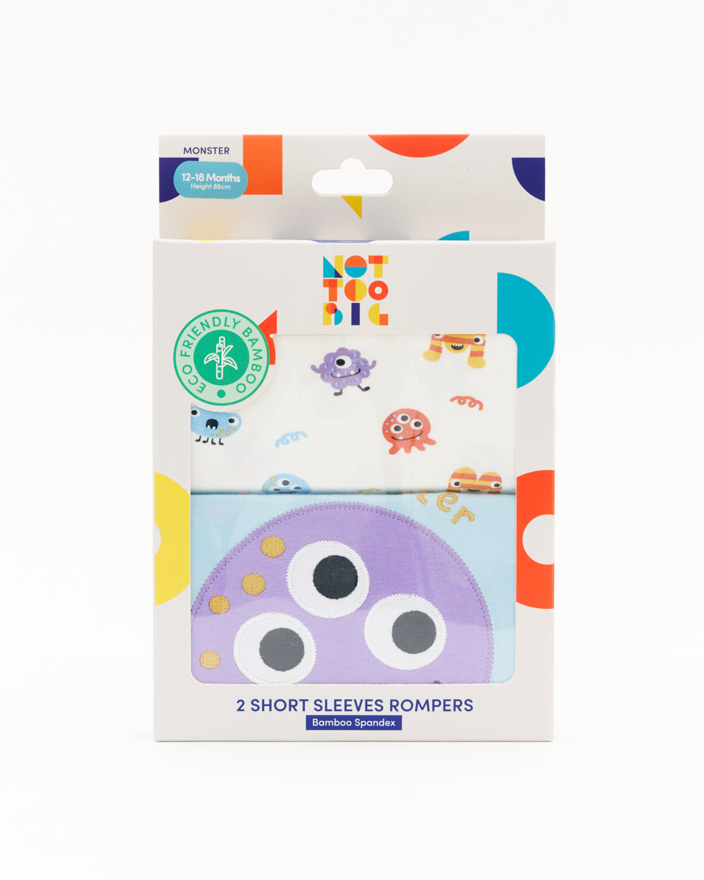 Not Too Big Monster Romper - 2 Pack