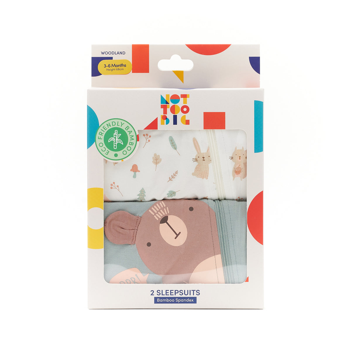 Not Too Big Woodland Sleepsuit - 2 Pack