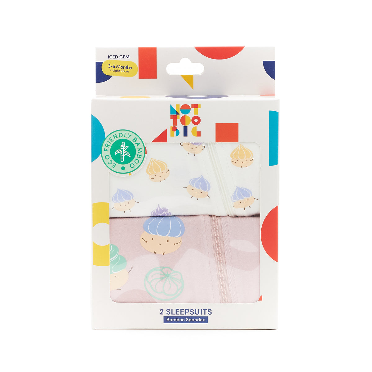 Not Too Big Iced Gem Sleepsuits - 2 Pack