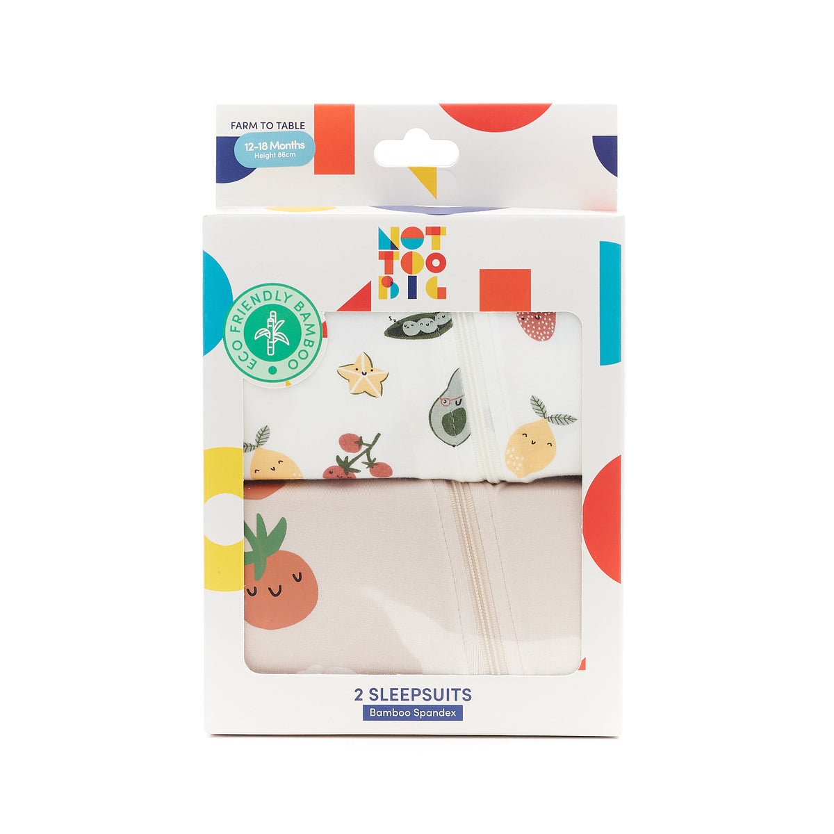 Not Too Big Farm To Table Sleepsuits - 2 Pack