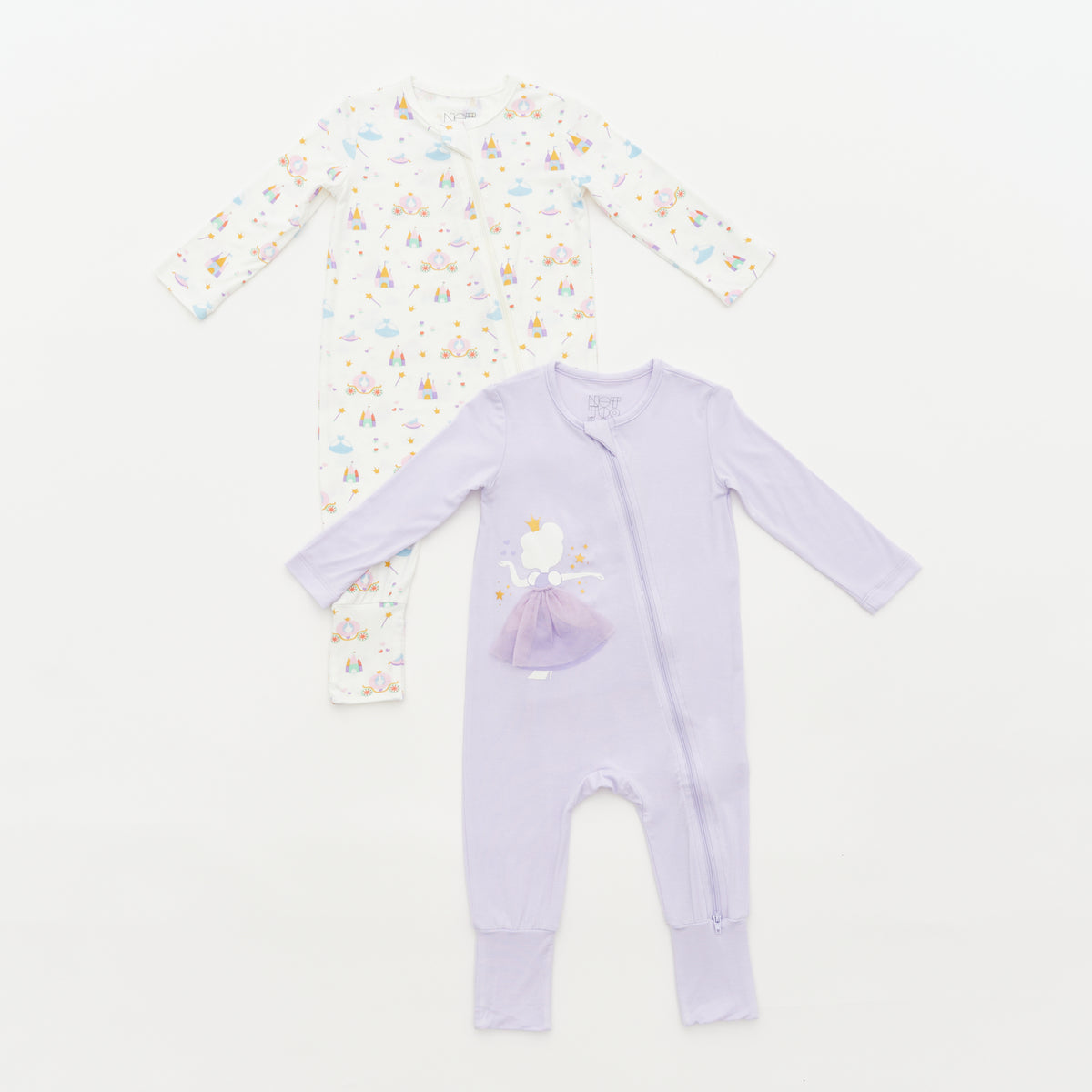 Not Too Big Princess Sleepsuits- 2 Pack