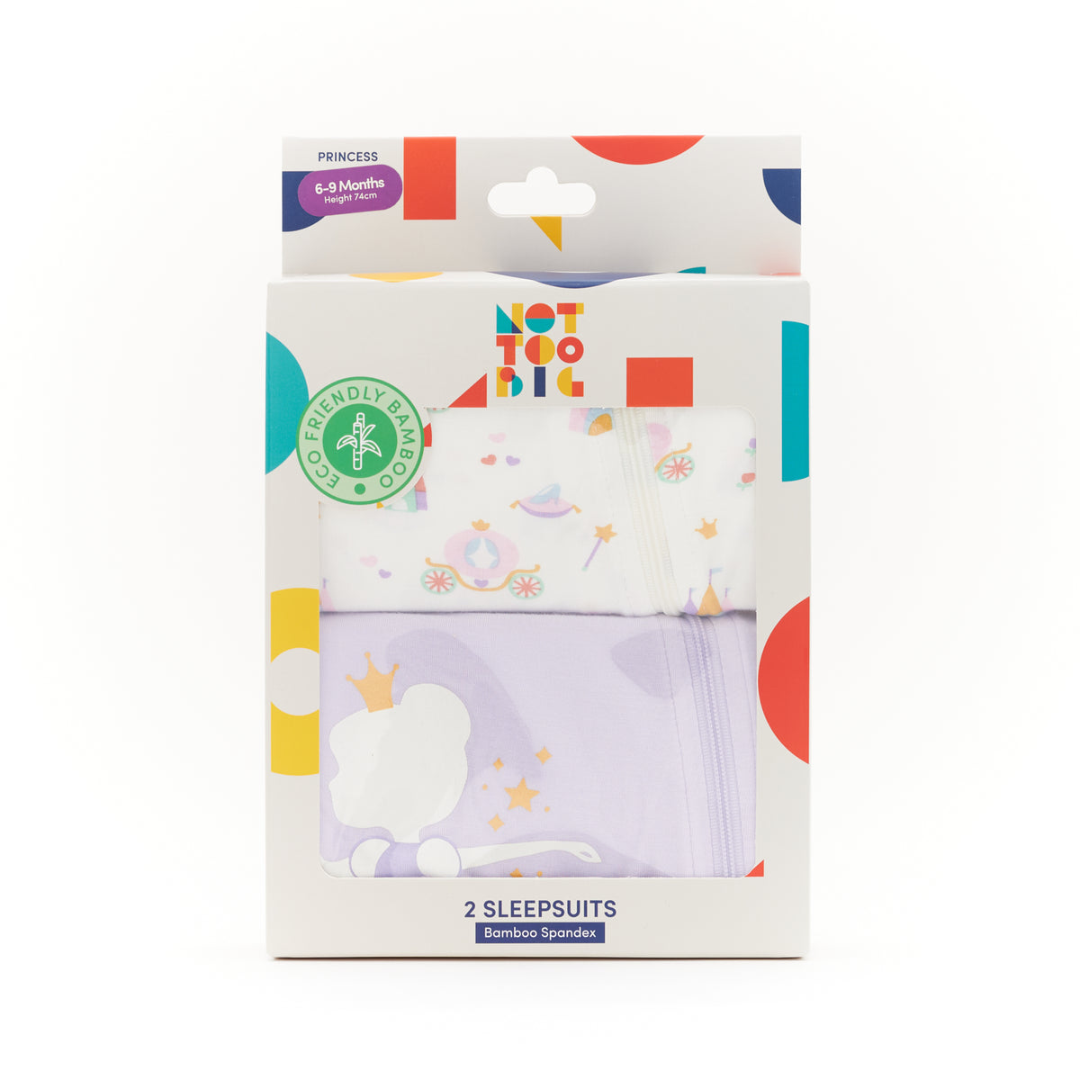 Not Too Big Princess Sleepsuits- 2 Pack