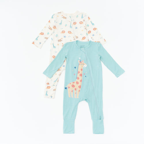 Safari Party Sleepsuit - 2 Pack
