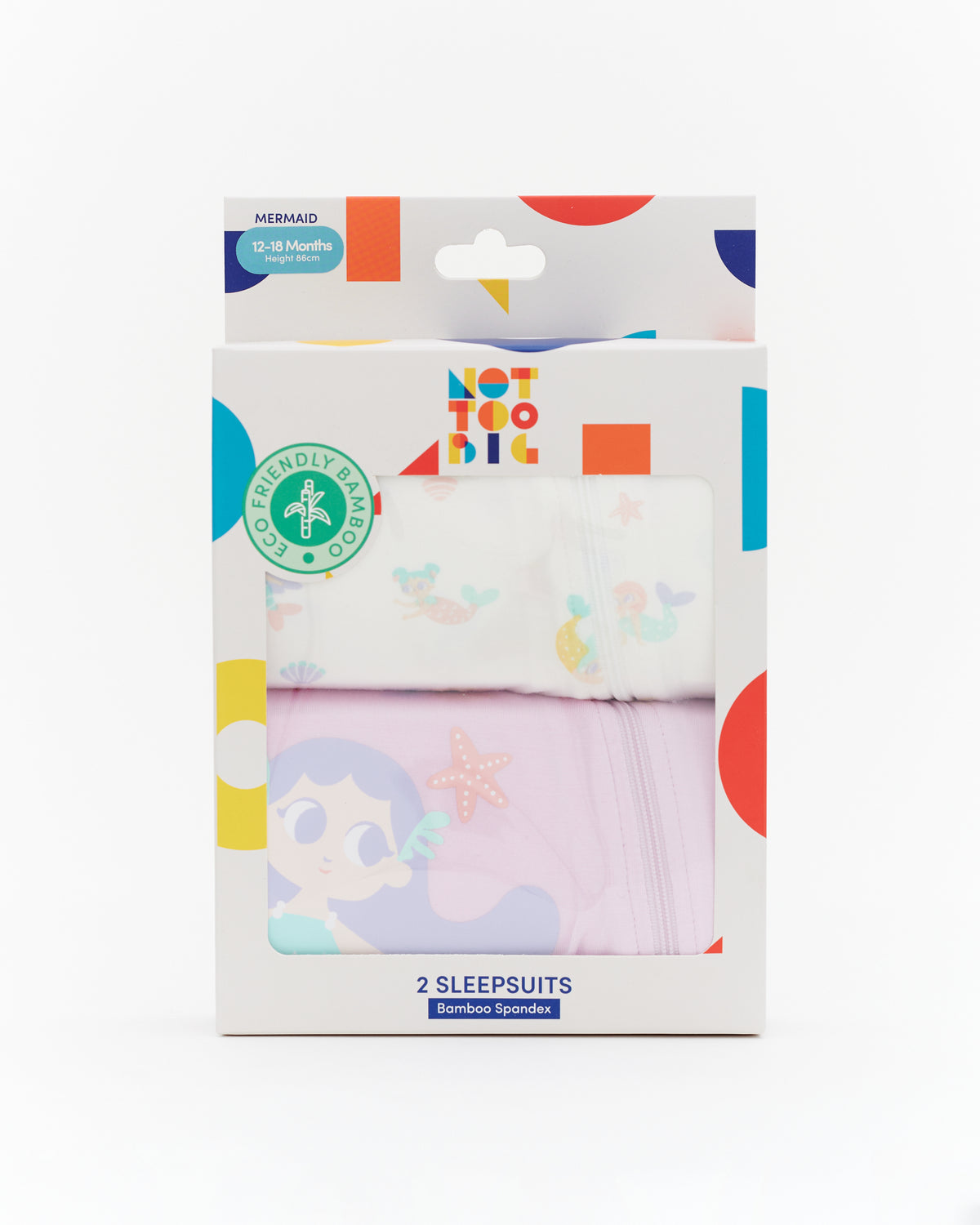 Not Too Big Mermaid Sleepsuit - 2 Pack