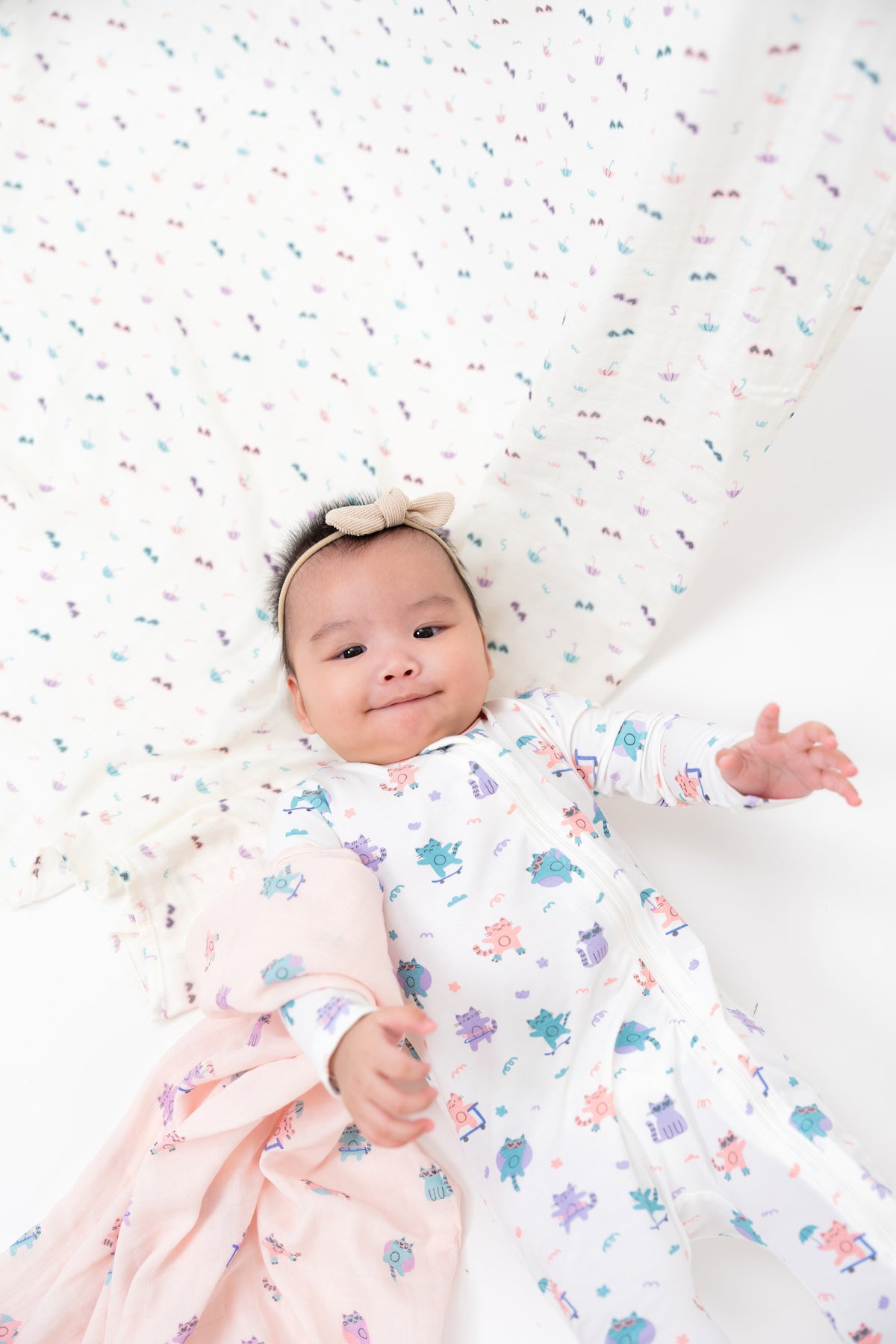 Not Too Big Kitten Sleepsuit - 2 Pack