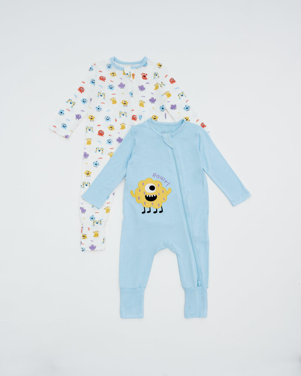Not Too Big Monster Sleepsuit - 2 Pack