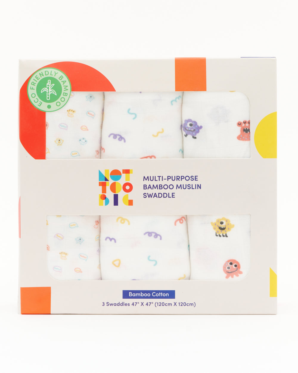 Not Too Big Bamboo Swaddles 3pk - Assorted Designs