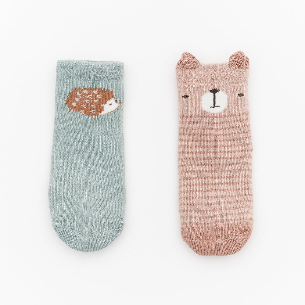 Not Too Big Woodland Socks - 2 Pack