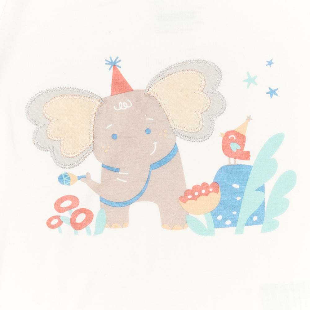 Not Too Big Safari Party Short Sleeve Bodysuit - 3 Pack