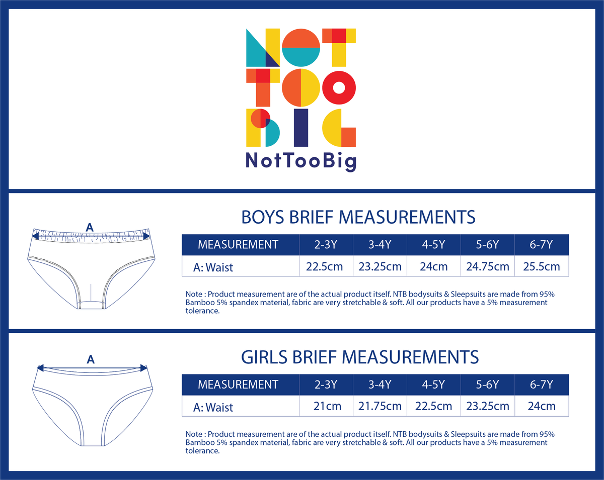 Not Too Big Tiny Racer Brief -5 Pack