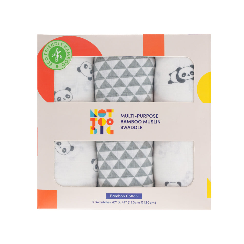 Not Too Big Bamboo Swaddles 3pk - Assorted Designs