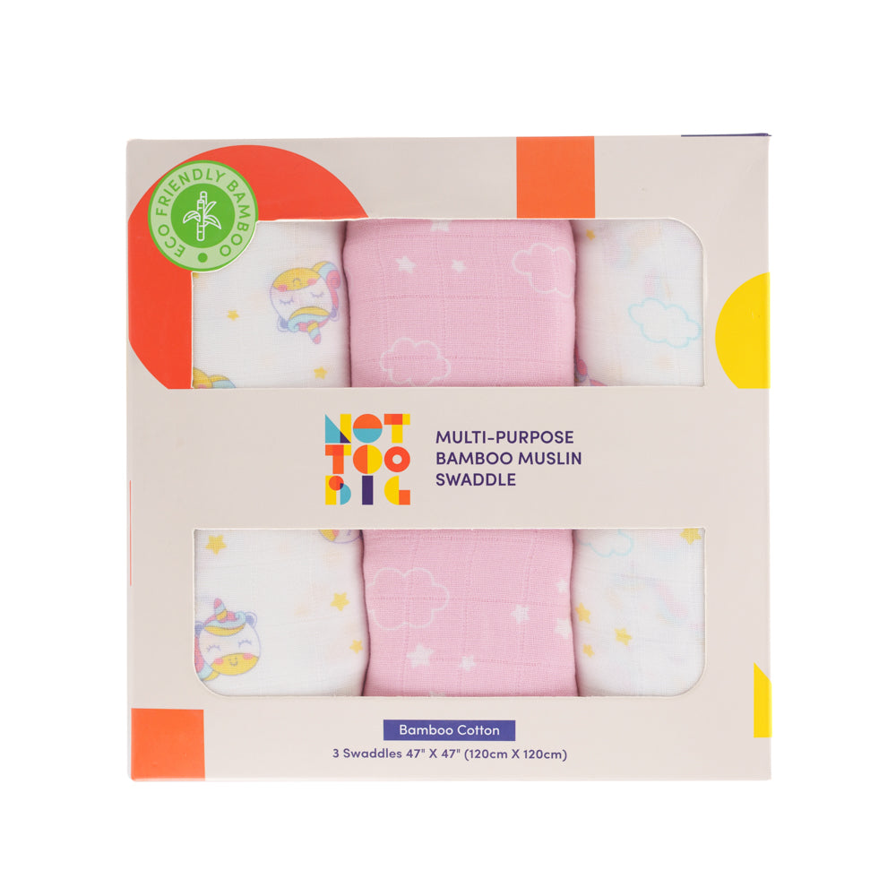 Not Too Big Bamboo Swaddles 3pk - Assorted Designs