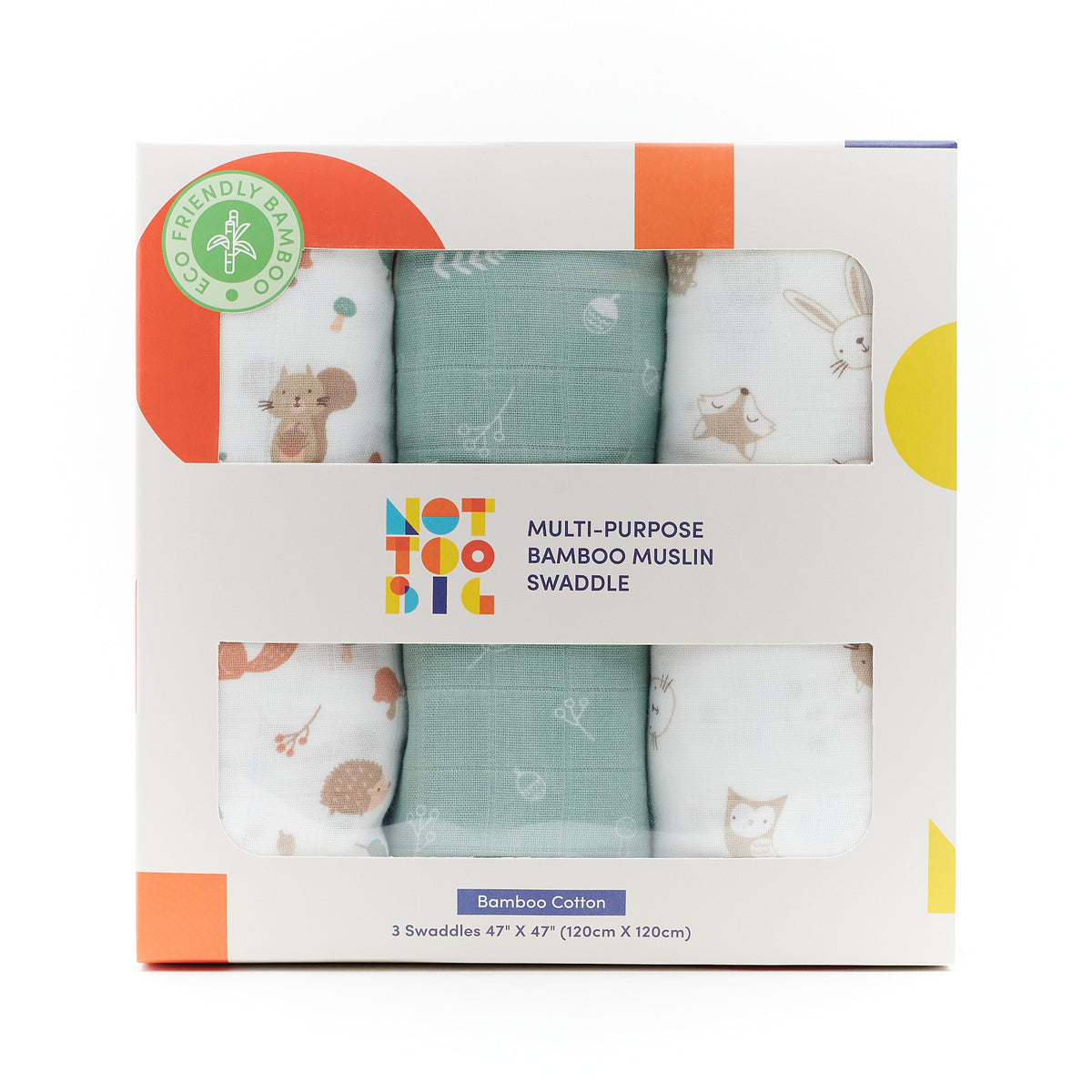 Not Too Big Bamboo Swaddles 3pk - Assorted Designs