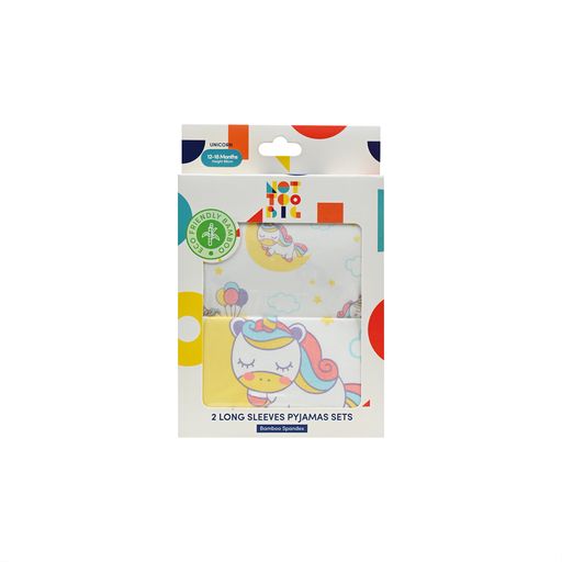 Not Too Big Unicorn Pyjamas -2 Pack