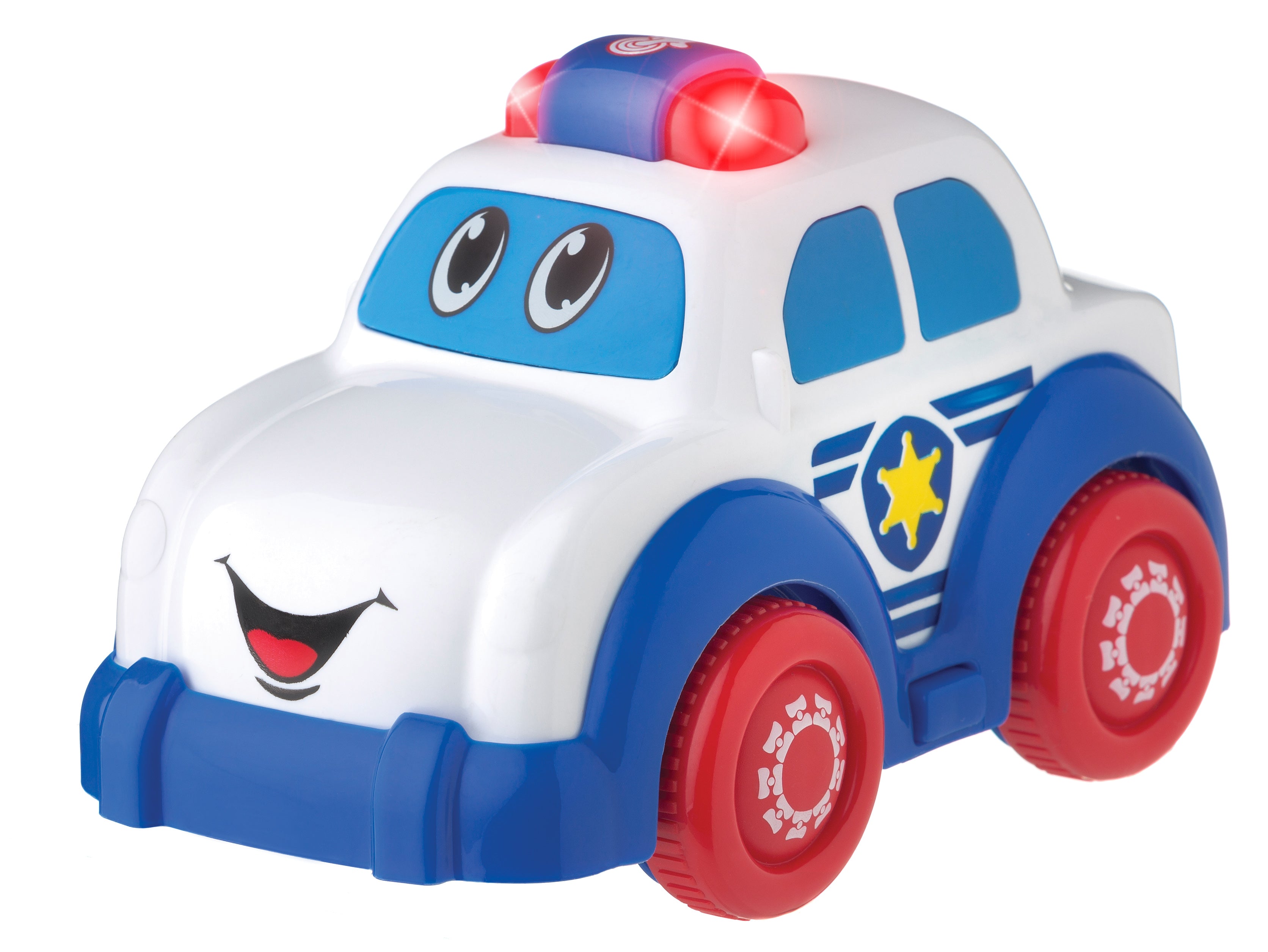 blue police car toy