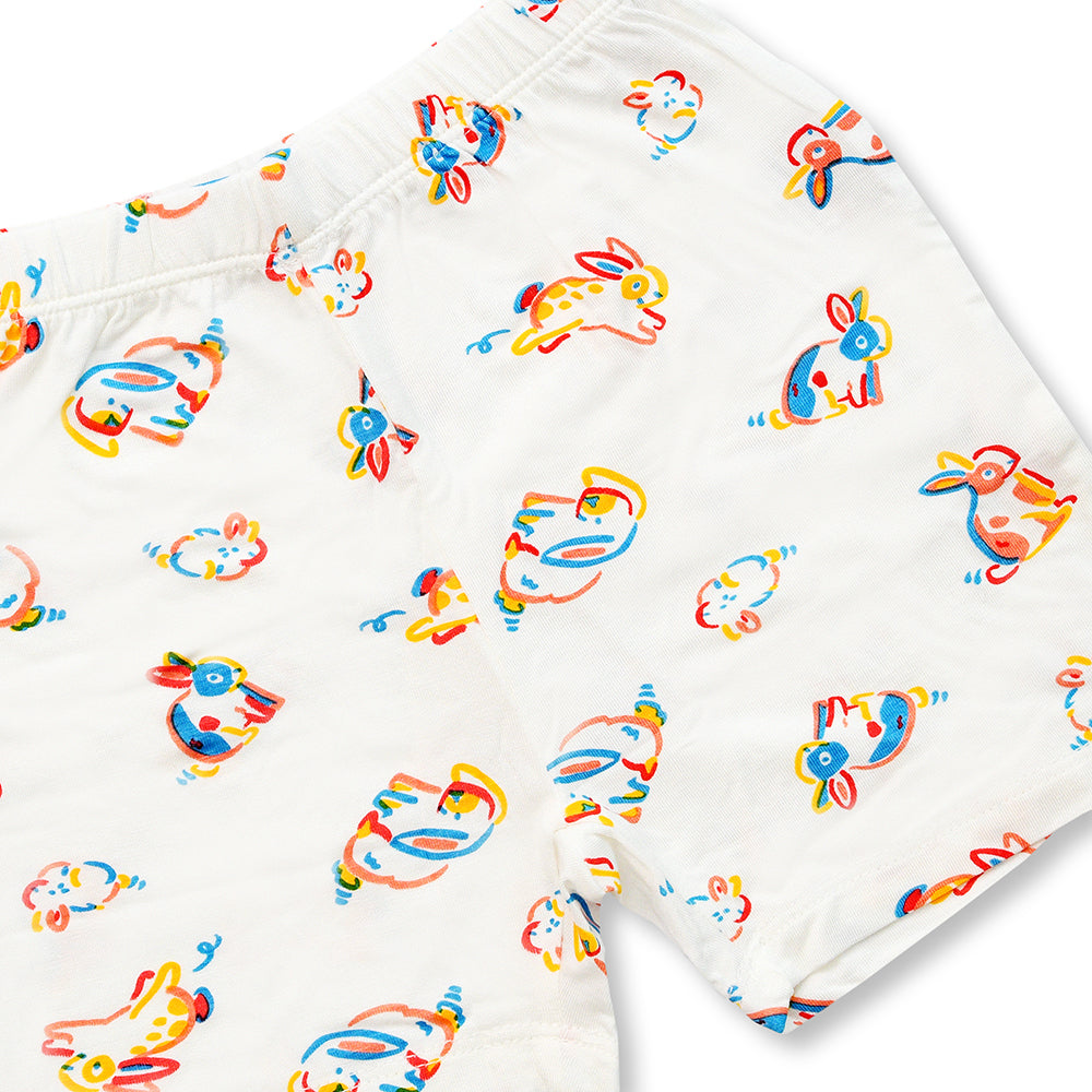 Not Too Big Bunny Bamboo Shorties -2 Pack