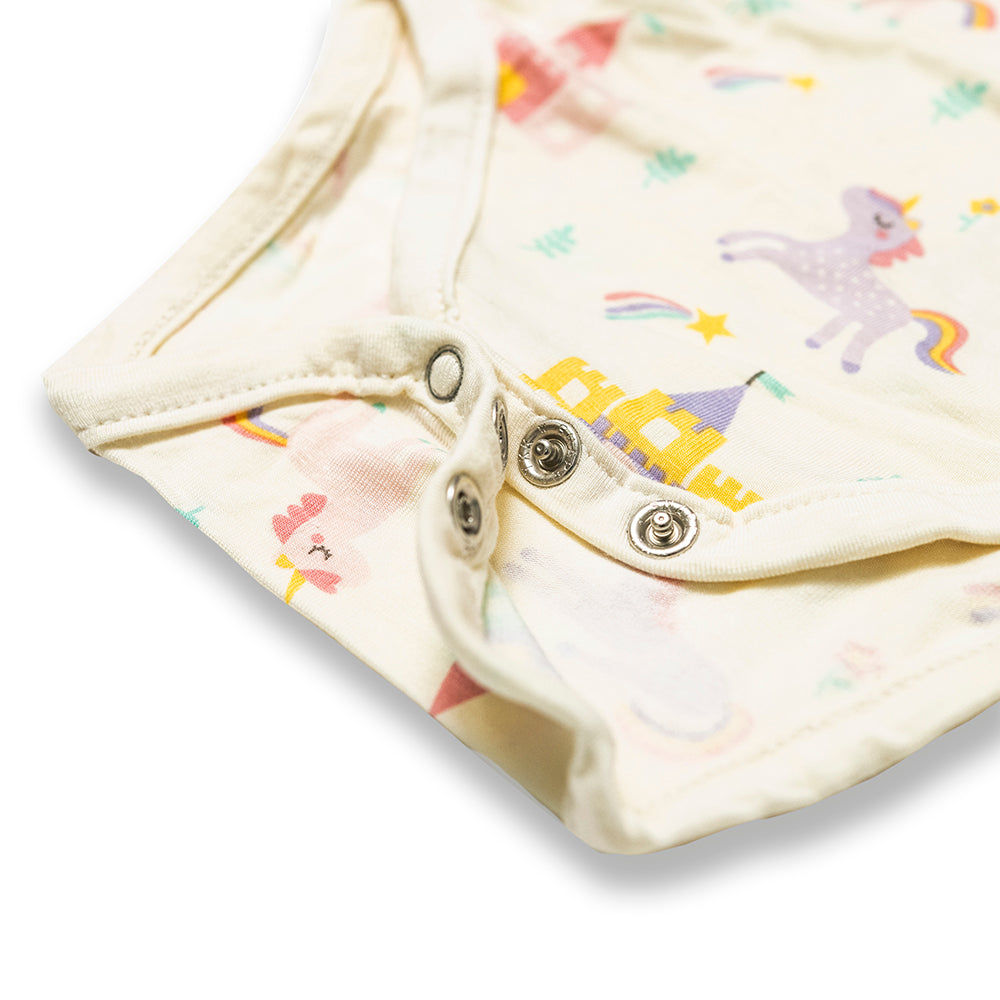 Not Too Big Unicorn Bamboo Shortsleeve Bodysuit - 3 Pack