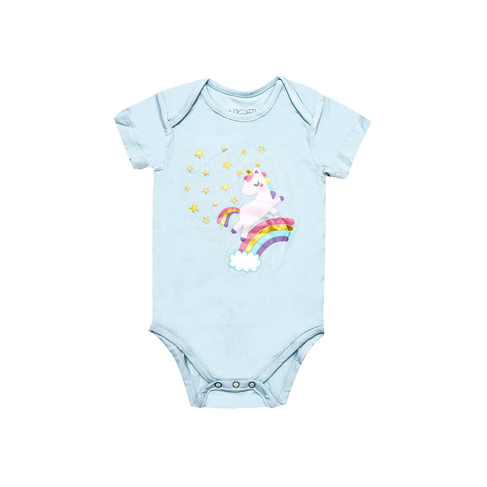 Not Too Big Unicorn Bamboo Shortsleeve Bodysuit - 3 Pack