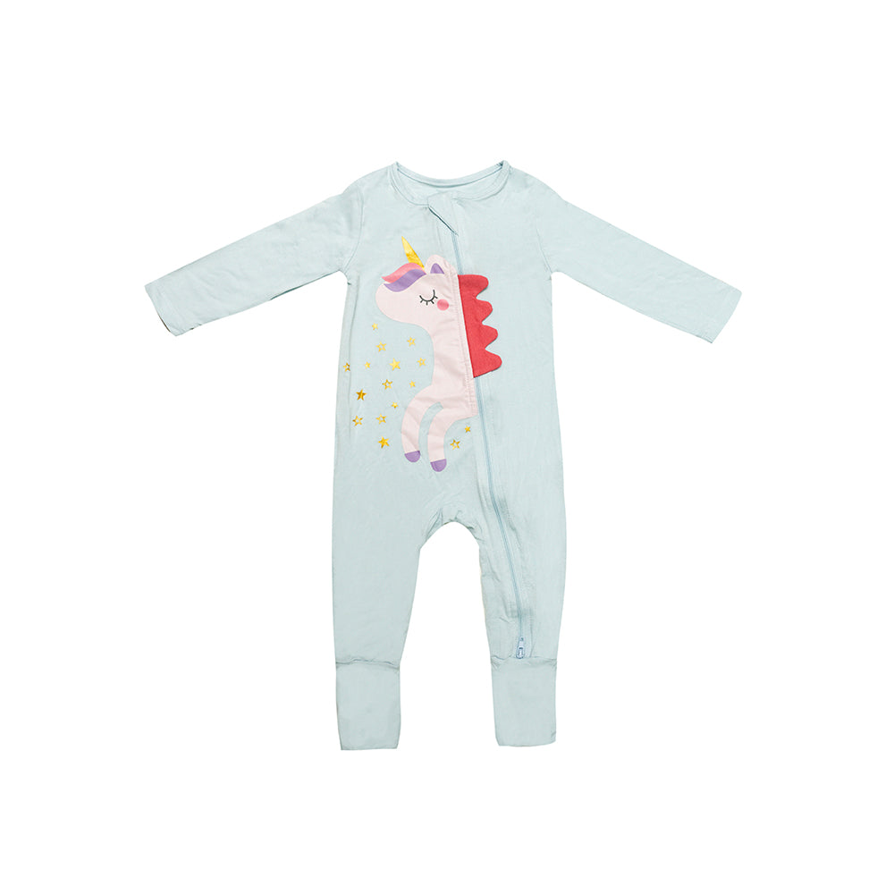 Not Too Big Unicorn Bamboo Sleepsuit - 2 Pack