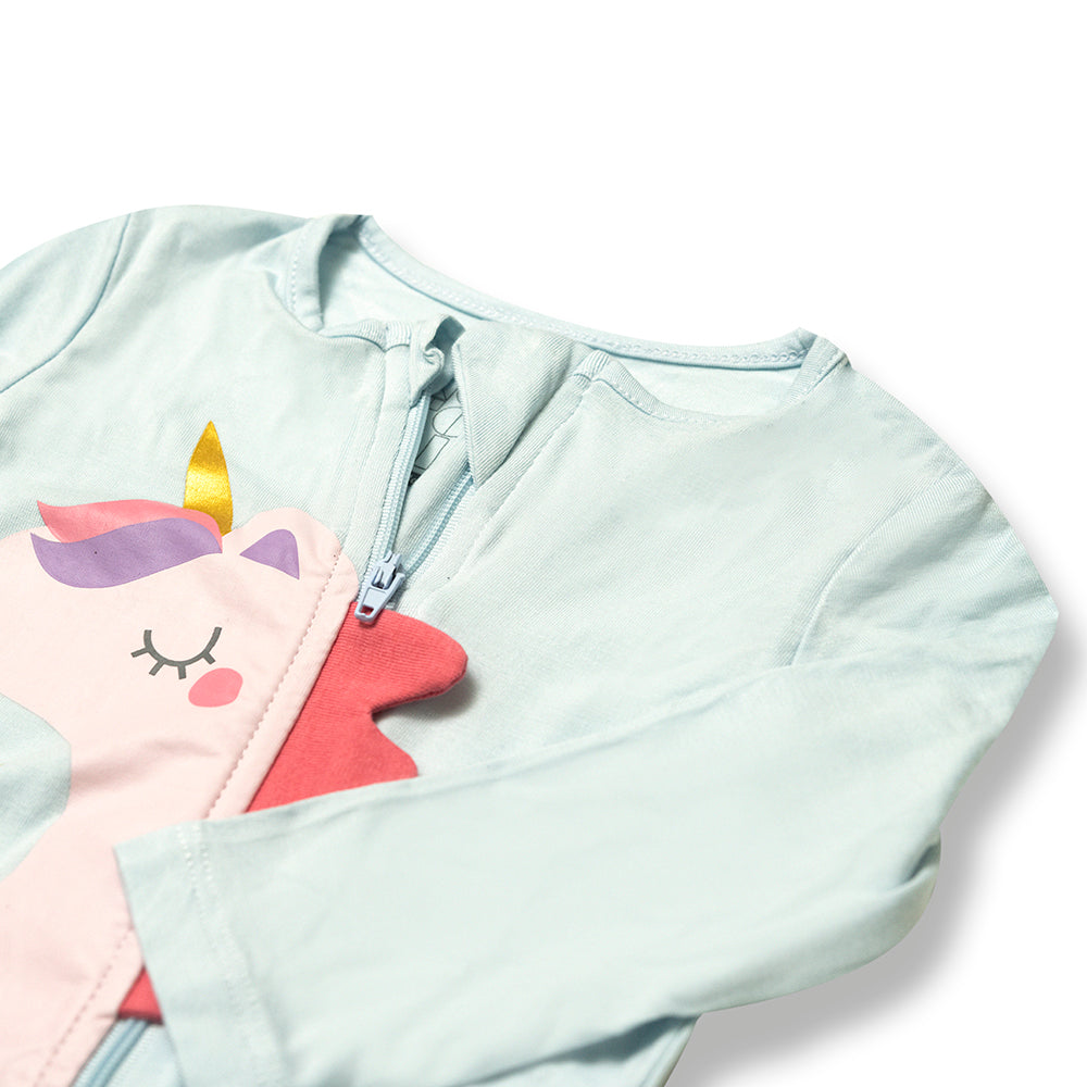 Not Too Big Unicorn Bamboo Sleepsuit - 2 Pack
