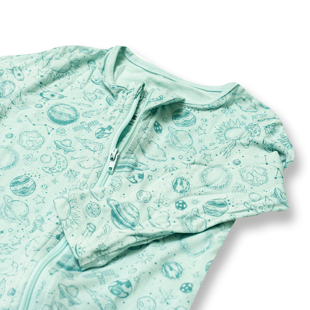 Not Too Big Outerspace Bamboo Sleepsuit - 2 Pack