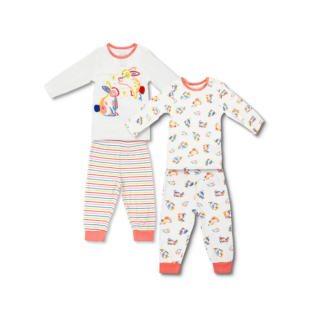Not Too Big Bunny Bamboo Pyjamas -2 Pack