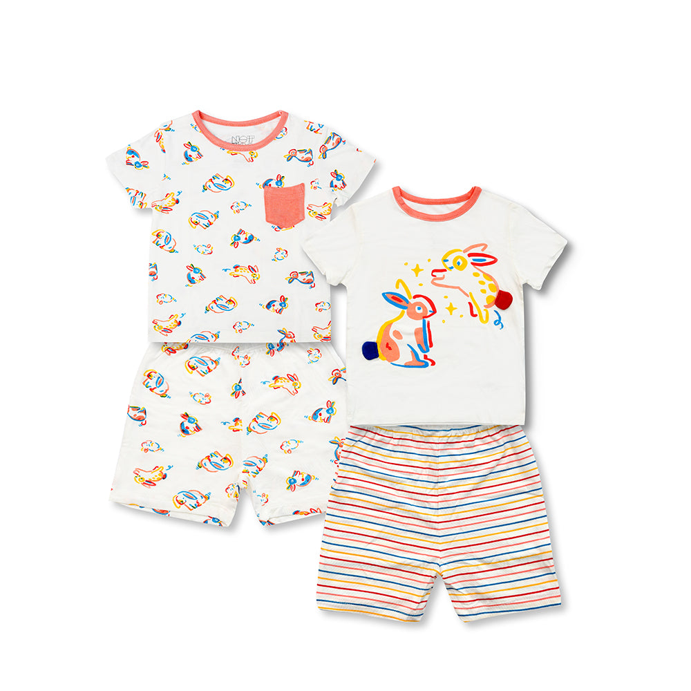 Not Too Big Bunny Bamboo Shorties -2 Pack