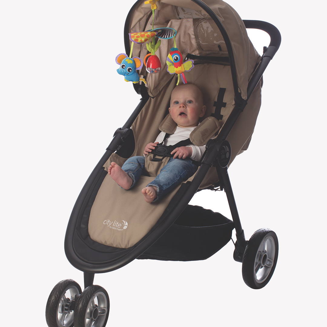 Stroller top mobile toy